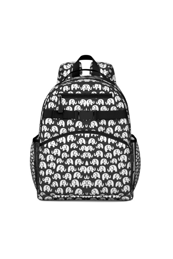 Elephant and Galaxy Space Theme Backpack - Waterproof Travel Bag with Multiple Organization Pockets