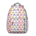 thumbnail image 1 of Elephant and Wildflowers Boho Style Backpack - Lightweight Daypack with Breathable Mesh, Durable & Waterproof for School, 1 of 1