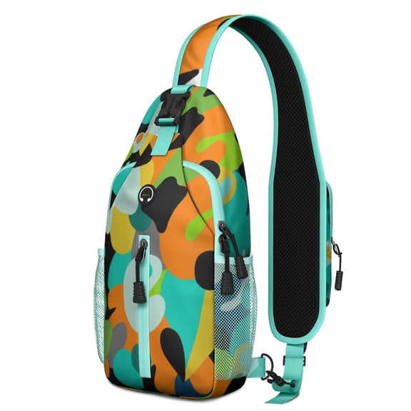 Elephant and Wildflowers Boho Style Hiking Backpack – Durable Polyester, Anti-theft Back Pocket, Multi-pocket Design – Artistic Aesthetic