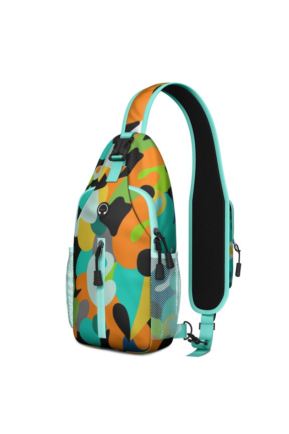 Elephant and Wildflowers Boho Style Hiking Backpack – Durable Polyester, Anti-theft Back Pocket, Multi-pocket Design – Artistic Aesthetic