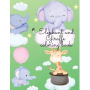 Elephant and Zebra coloring book, Paperback