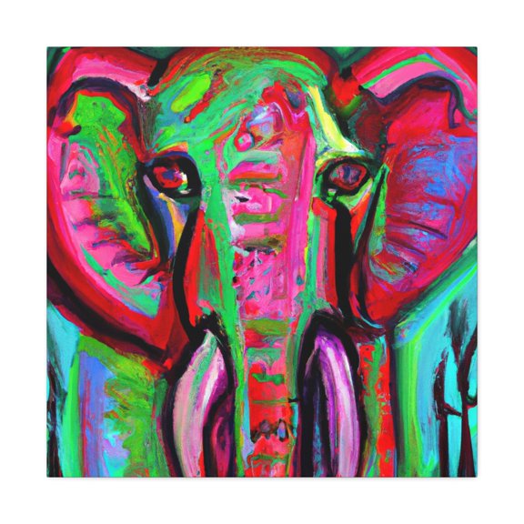 Elephant in Fauvism - Canvas
