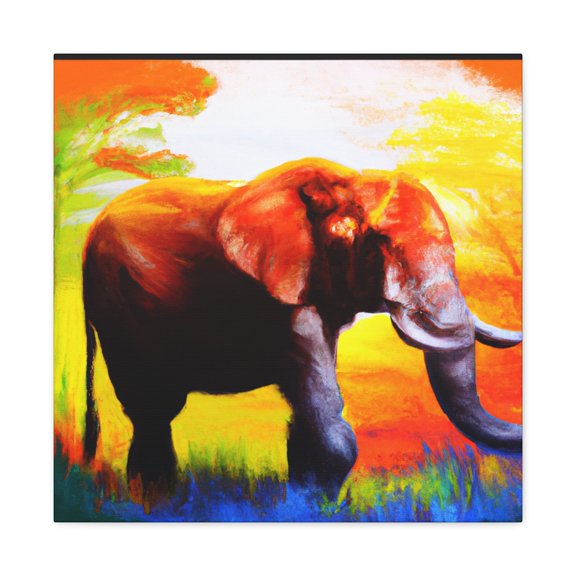 Elephant in Hyperrealism - Canvas