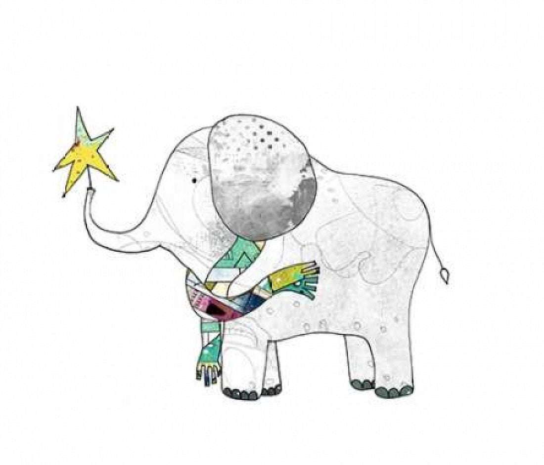 Elephant in a Scarf Canvas Art - Sarah Ogren (24 x 24)