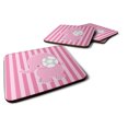 thumbnail image 1 of Elephant on Pink Stripes Foam Coaster Set of 4, 1 of 3