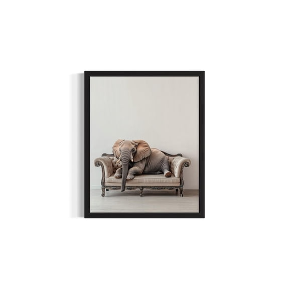 Elephant prints for living room decoration, sofa-themed wall art, printed art.8x12 UNFRAMED