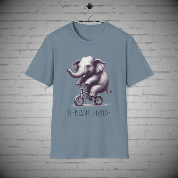 Elephant t-Shirt, Elephant Bike tee, Funny Elephant Joyride Tee