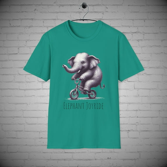Elephant t-Shirt, Elephant Bike tee, Funny Elephant Joyride Tee