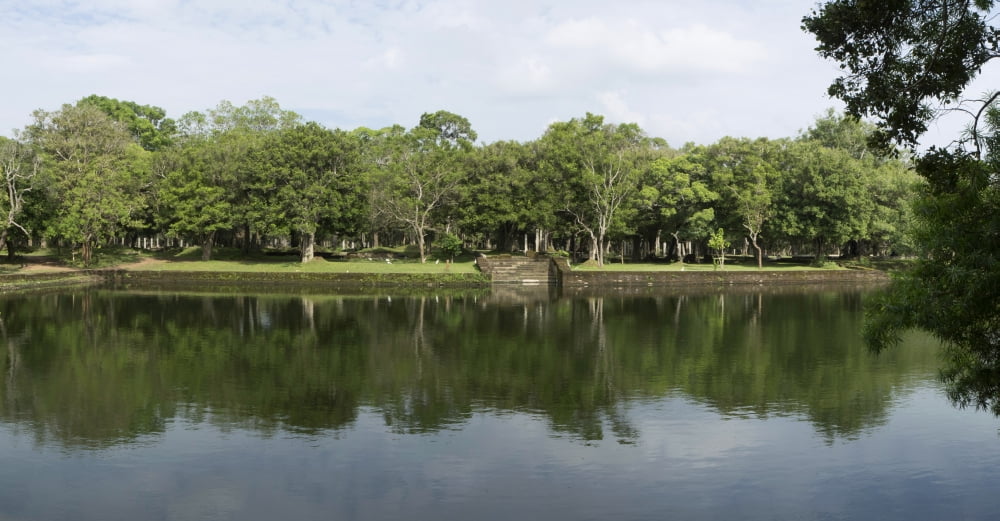Elephant tank of Abhayagiriya Monastery Anuradhapura North Central Province Sri Lanka Canvas Art - Panoramic Images (27 x 9)
