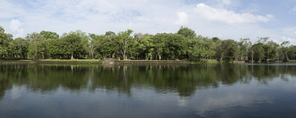 Elephant tank of Abhayagiriya Monastery Anuradhapura North Central Province Sri Lanka Canvas Art - Panoramic Images (27 x 9)