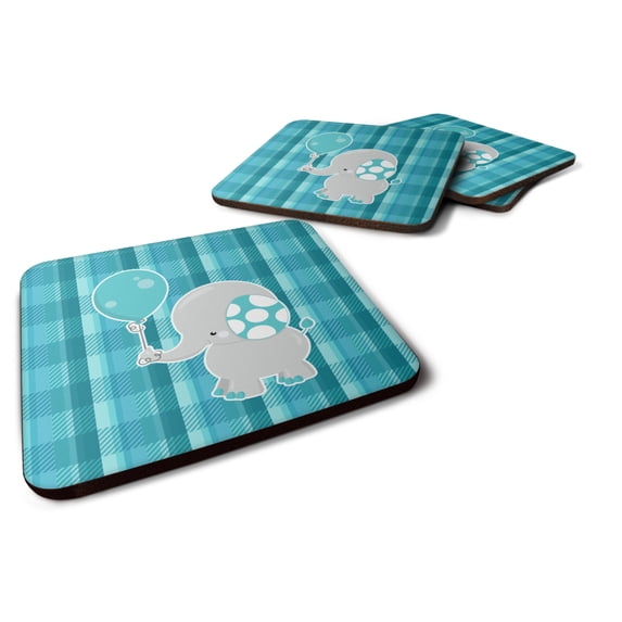 Elephant with Balloon Foam Coaster Set of 4