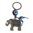 thumbnail image 1 of Elephant with Blue Evil Eye Protection Keychain, 1 of 1