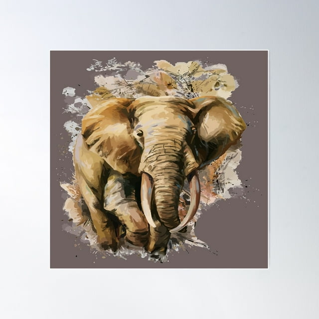 Elephante Poster Wall Art, Modern Wall Decor For Living Room Bedroom