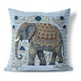 thumbnail image 1 of Elephantine Delight Throw Pillow in Blue 18x18, 1 of 3
