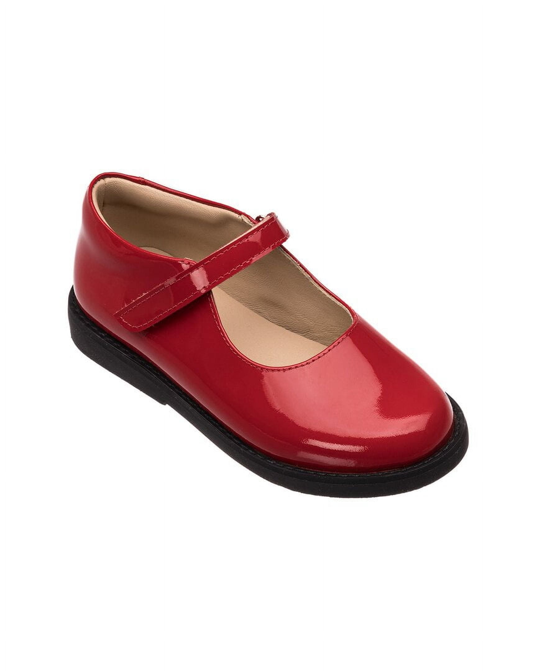 Elephantito Zoe Leather Mary Jane, 4, Red
