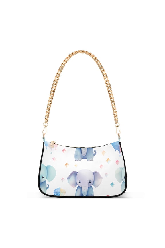 Elephants BallonWomen Small Shoulder Bag Crossbody Tote Hobo Bags Purse Clutch Handbags with Chain Strap for Women