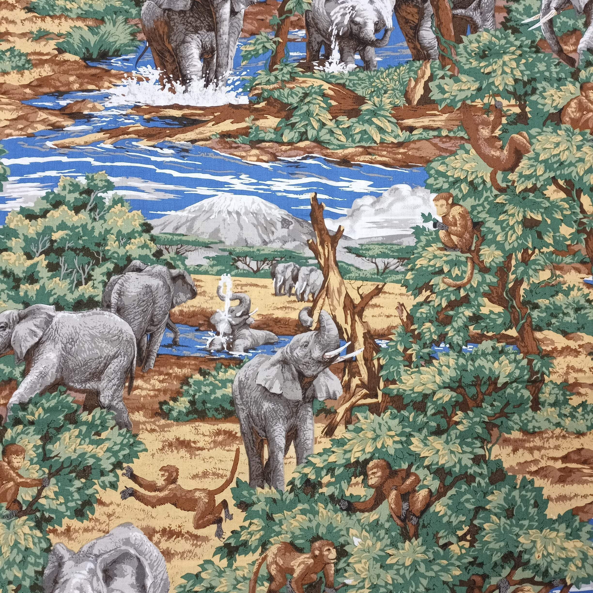 Elephants Cotton Fabric - Walmart.com