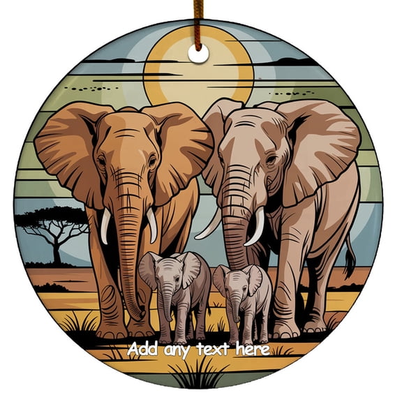 Elephants Family of 4 Ornament  Unique Personalized Ornament for Parents, Children or Couples, Christmas 2025 Holiday Decoration, Gift for Families and Member