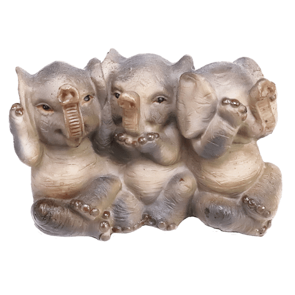 Elephants Figurines - Adorable - See, Hear, Speak No Evil