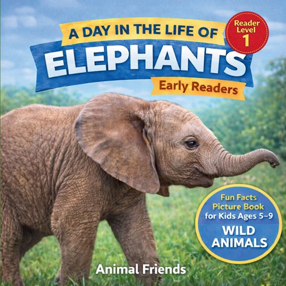 Elephants: Fun Facts Nonfiction Picture Book for Early Readers, Classrooms, and Homeschool Kids Ages 5-9, (Paperback)