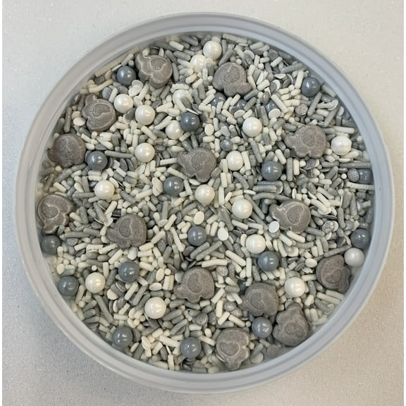 Elephants In Town Confetti Sprinkles, Cake, Cookie, Donut, Cakepop Toppings, 6 oz.