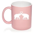 thumbnail image 1 of Elephants Making Heart Ceramic Coffee Mug Tea Cup Gift for Her, Women, Sister, Boss, Mom, Daughter, Grandma, Friend, Boss, Birthday, Anniversary, Girlfriend, Cute, Elephant Lover (11oz Light Pink), 1 of 1