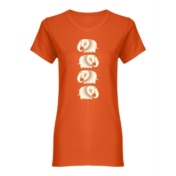 Elephants Shaped T-Shirt Women -Image by Shutterstock, Female Large