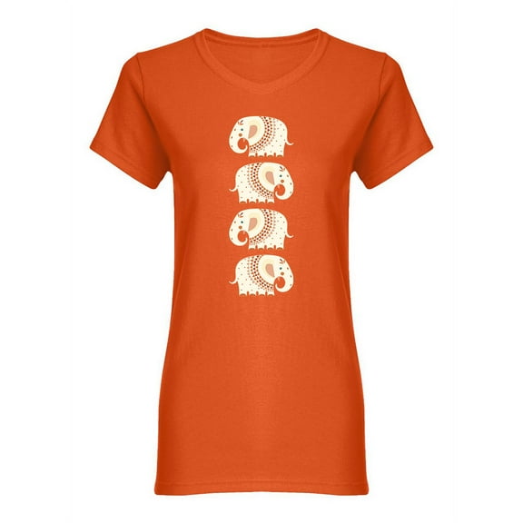 Elephants Shaped T-Shirt Women -Image by Shutterstock, Female Small