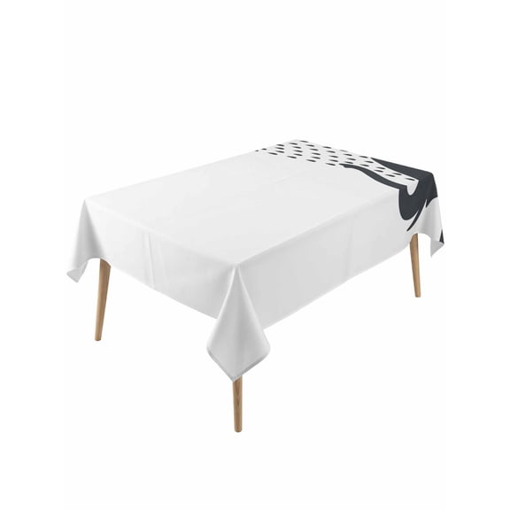 Elephants Showering Table Cloth, Waterproof Tablecloth for Rectangle Tables, Modern Abstract Art Funny Animals Reusable Washable Fabric Table Cover for Restaurant Kitchen Dining Tables 60"x120"