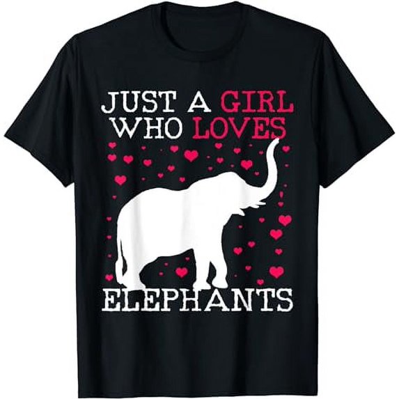 Elephants T-Shirt Elephant Tshirt Just A Girl Who Loves Tee T-Shirt