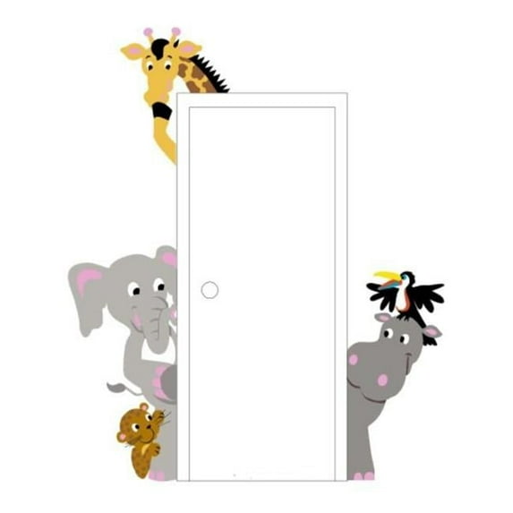 Elephants on the Wall E 5-1157 Menagerie of Doorhuggers - Paint It Yourself