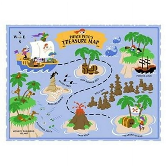 Elephants on the Wall 5-1313 Pirate Pete s Treasure Map- SM - Paint It Yourself