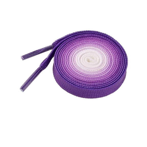INSPIRE CHIC Colorful Gradient Flat Shoelaces Shoestring Shoe Laces for Sneakers 1 Pair Purple 140cm/55.12"