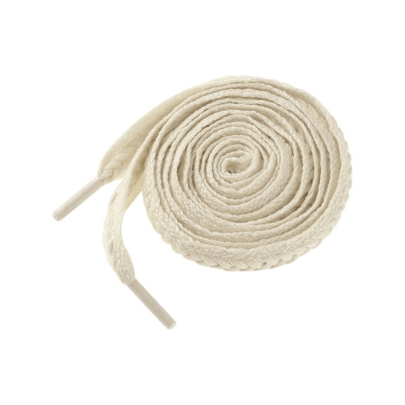 INSPIRE CHIC 1 Pair Contrast Color Colorful Flat Shoelaces Braided Twist Shoestring Laces Sneakers Beige 120cm/47.24"