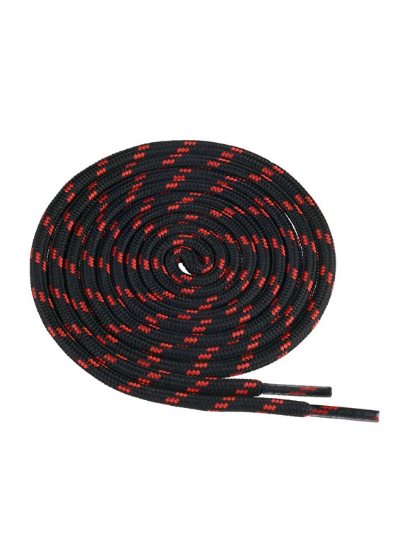 Halloween 1 Pair Round Boot Laces for Work Boots Durable Outdoor Shoelaces Hiking Shoe Laces Black Red 140cm/55.11"