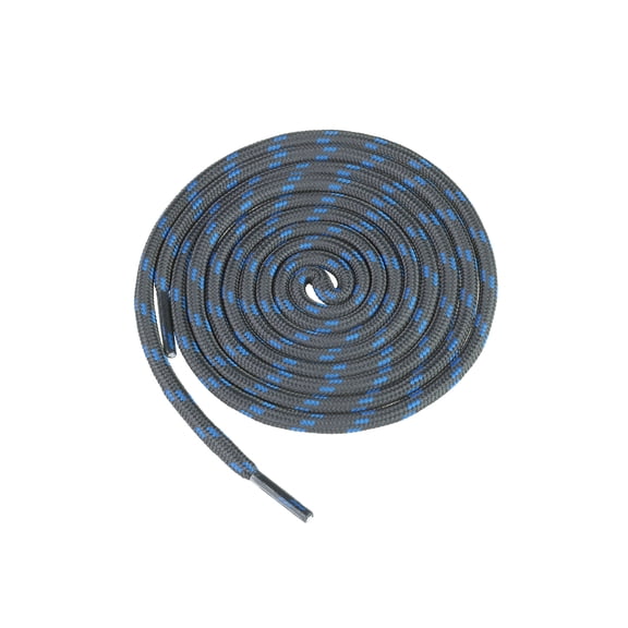 INSPIRE CHIC 1 Pair Round Boot Laces for Work Boots Durable Outdoor Shoelaces Hiking Shoe Laces Dark Gray Blue 160cm/62.99'