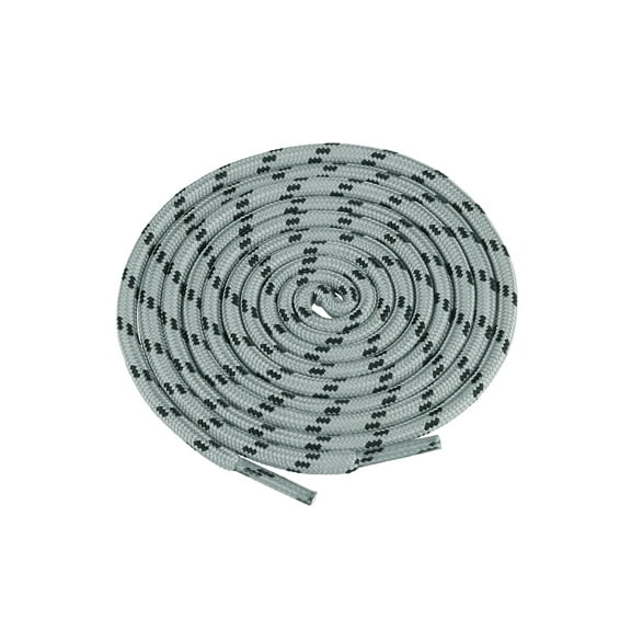 INSPIRE CHIC 1 Pair Round Boot Laces for Work Boots Durable Outdoor Shoelaces Hiking Shoe Laces Light Gray Black 140cm/55.11'
