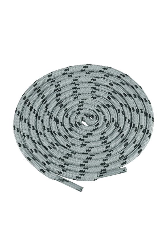 1 Pair Round Boot Laces for Work Boots Durable Outdoor Shoelaces Hiking Shoe Laces Light Gray Black 140cm/55.11'