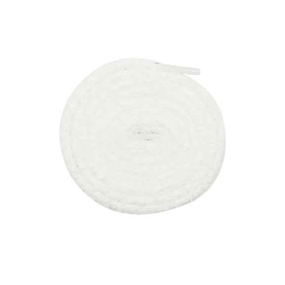 INSPIRE CHIC 1 Pair Round Fuzzy Shoe Laces for Sneakers, 0.28'' Fluffy Fat Soft Shoelaces Shoestrings for Casual Hiking Shoes White 140cm/55.12"
