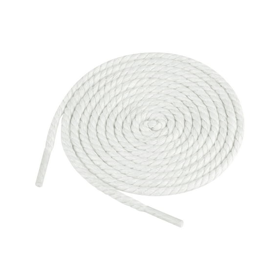 INSPIRE CHIC 1 Pair Waxed Round Braided Shoe Laces Waterproof Shoelaces for Boots Shoes 120cm/47.24" White