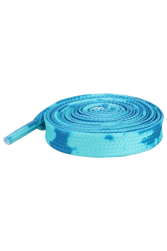 2 Pair Flat Colorful Shoelaces Tie Dye Shoe Laces for Sneakers Boots Mineral Blue 160cm/62.99"