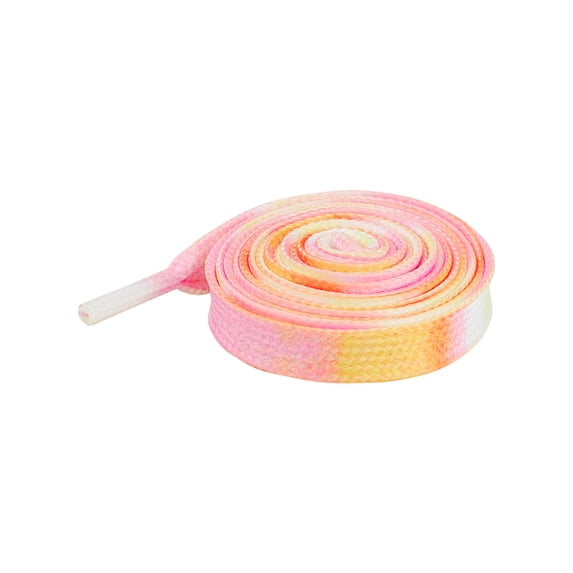 INSPIRE CHIC 2 Pair Flat Colorful Shoelaces Tie Dye Shoe Laces for Sneakers Boots Pink-Red 100cm/39.37"