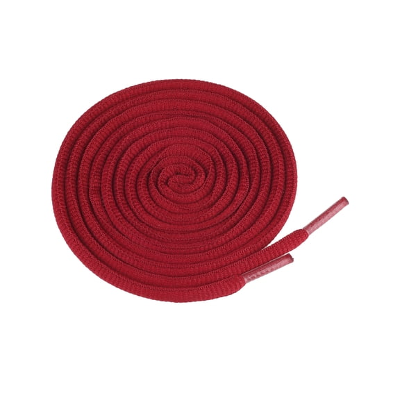 INSPIRE CHIC 2 Pair Oval Shoes Laces Half Round Athletic Shoelaces for Running Shoes Red 140cm/55.11"