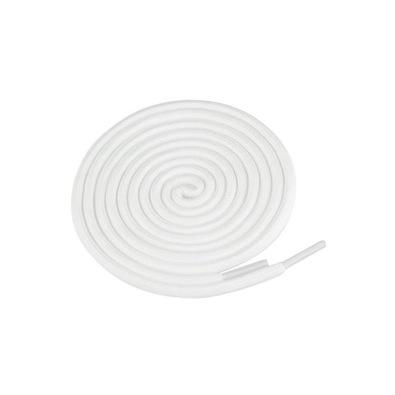 INSPIRE CHIC 2 Pair Round Shoe Laces Solid Woven Athletic Shoelaces for Sneakers, Boots & Running Shoes 100cm/39.37" White