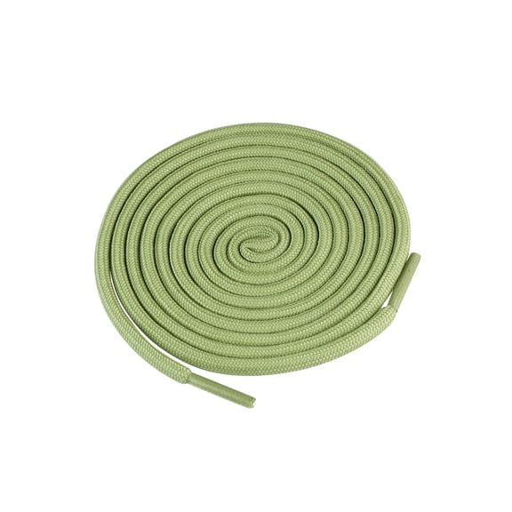 INSPIRE CHIC 2 Pair Round Shoe Laces Solid Woven Athletic Shoelaces for Sneakers, Boots & Running Shoes 100cm/39.37" Olive Green