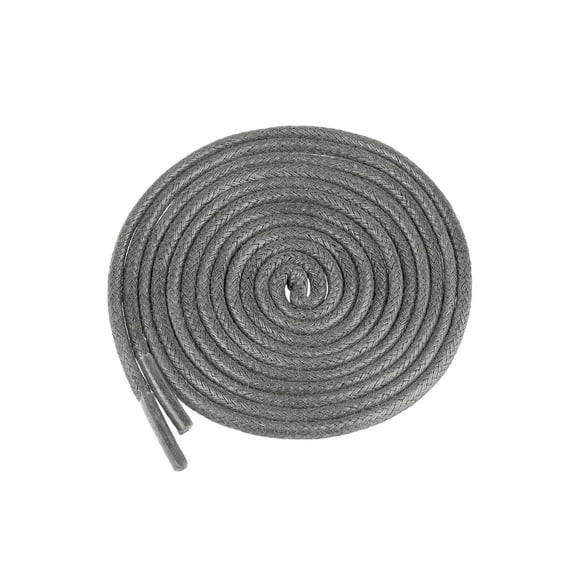 INSPIRE CHIC 2 Pair Waxed Shoe Laces for Dress Shoes Round Shoelaces Dark Gray 90cm/35.43"