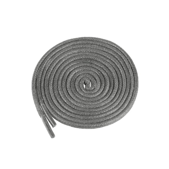INSPIRE CHIC 2 Pair Waxed Shoe Laces for Dress Shoes Round Shoelaces Dark Gray 70cm/27.55"