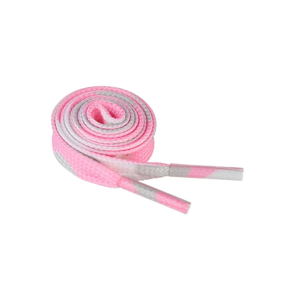 INSPIRE CHIC 2 Pairs Flat Colorful Fashion Shoelaces for Shoes Boots Sneakers Pink 120cm/47.2"