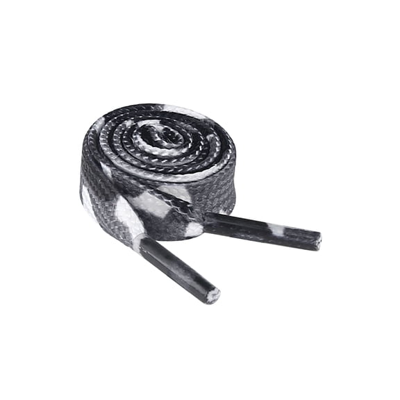 INSPIRE CHIC 2 Pairs Flat Colorful Fashion Shoelaces for Shoes Boots Sneakers Black Gray 50cm/20"