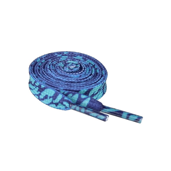 INSPIRE CHIC 2 Pairs Leopard Patterned Fashion Shoelaces s for Flat Shoes Athletic Shoes Boots Blue 80cm/31.5"